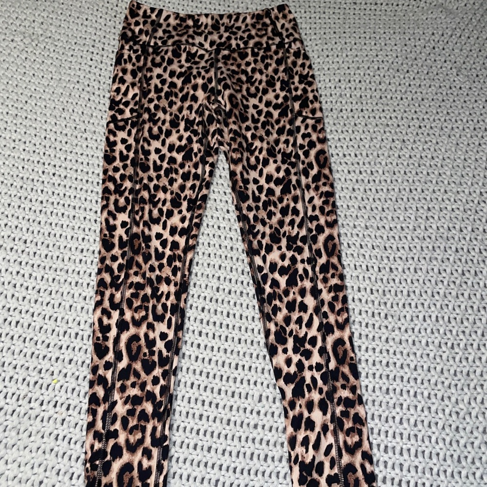 Victoria’s Secret leopard print leggings with pockets